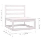 vidaXL Patio Furniture Set 4 Piece Outdoor Sectional Sofa Solid Wood Pine