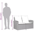 vidaXL 6 Piece Patio Sofa Set with Cushions, Poly Rattan Outdoor Sectional, Multiple Colors and Materials