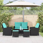 vidaXL 6 Piece Patio Sofa Set with Cushions, Poly Rattan Outdoor Sectional, Multiple Colors and Materials