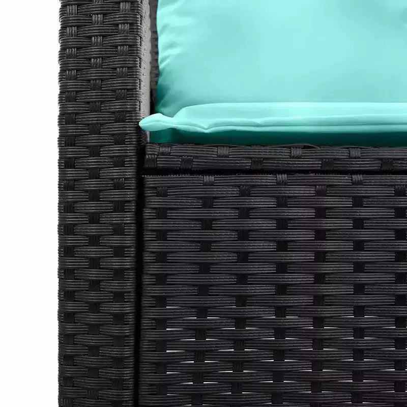 vidaXL 6 Piece Patio Sofa Set with Cushions, Poly Rattan Outdoor Sectional, Multiple Colors and Materials