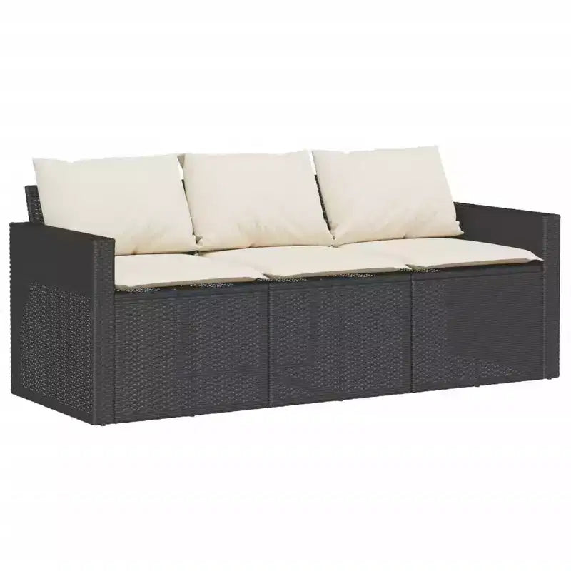vidaXL Patio Sofa Set with Cushions, Table and Modular Sofas, 6 Piece Poly Rattan