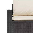 vidaXL Patio Sofa Set with Cushions, Table and Modular Sofas, 6 Piece Poly Rattan