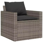 vidaXL Patio Sofa Set with Cushions, Table and Modular Sofas, 6 Piece Poly Rattan
