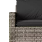 vidaXL Patio Sofa Set with Cushions, Table and Modular Sofas, 6 Piece Poly Rattan
