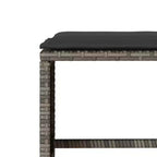 vidaXL Patio Sofa Set with Cushions, Table and Modular Sofas, 6 Piece Poly Rattan