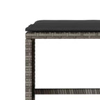 vidaXL Patio Sofa Set with Cushions, Table and Modular Sofas, 6 Piece Poly Rattan