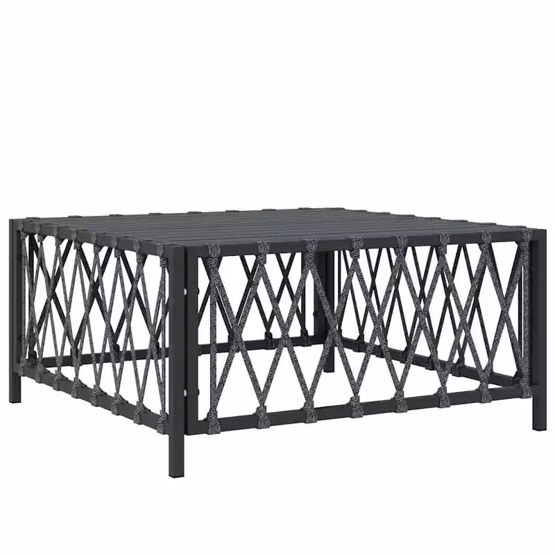 vidaXL 5 Piece Patio Lounge Set with Cushions White Steel