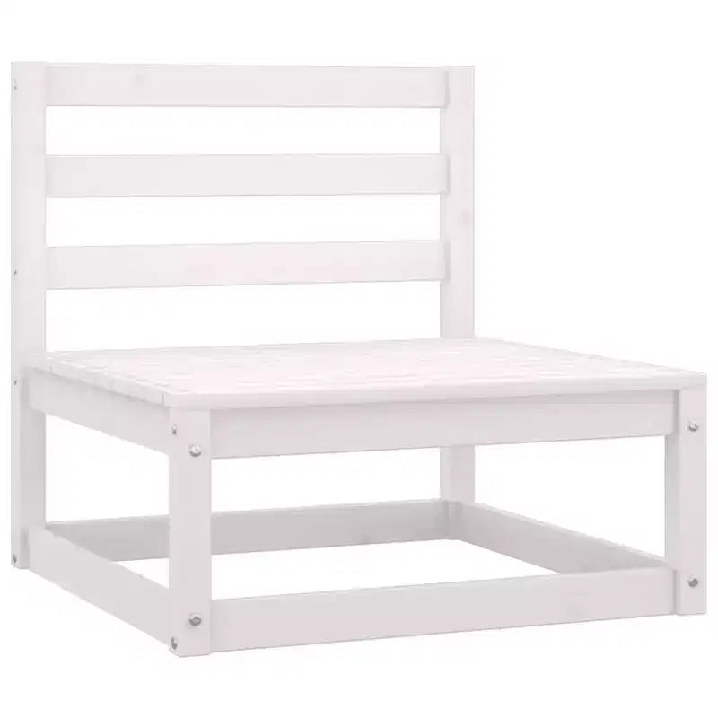 vidaXL 8 Piece Patio Lounge Set with Cushions Solid Wood Pine - White Yes