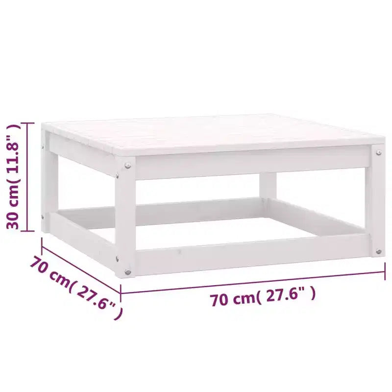 vidaXL 8 Piece Patio Lounge Set with Cushions Solid Wood Pine - White Yes