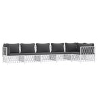 vidaXL 3 Piece Patio Lounge Set with Cushions Anthracite Steel