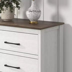 Galano 6-Drawer Dresser with Smooth-Glide Storage in Pearl White Oak 47 W