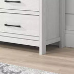 Galano 6-Drawer Dresser with Smooth-Glide Storage in Pearl White Oak 47 W