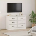 COZONY Commode de chevet à 6 tiroirs, meuble de rangement en bois avec tiroirs spacieux, organisateur de table d'appoint de chambre à coucher peu encombrant