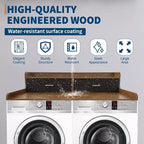 Acekool Washer Dryer Countertop, 2-Tier Laundry Topper with Edge Rails and Drawers, Organizer Shelf for Laundry Room Storage and Folding