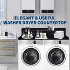 Acekool Washer Dryer Countertop, 2-Tier Laundry Topper with Edge Rails and Drawers, Organizer Shelf for Laundry Room Storage and Folding