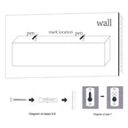 15.75 Black LED Floating Shelf C invisible-bracket wood wall mount with built-in LED, perfect bathroom/bedroom/kitchen dcor or book/plant display