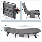 79 Portable Folding Bed with Cushion and Pillow, Camping Cot for Adults with Supports 500 Lbs, Lightweight Tent Cot for Patio Beach Indoor Outdoor