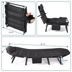 79 Portable Folding Bed with Cushion and Pillow, Camping Cot for Adults with Supports 500 Lbs, Lightweight Tent Cot for Patio Beach Indoor Outdoor