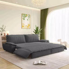 MAYEERTY 73.2 Queen Pull Out Sofa Bed, 3-in-1 Convertible Sleeper Sofa Multi-functional Corduroy Loveseat Bed Gray
