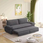 MAYEERTY 73.2 Queen Pull Out Sofa Bed, 3-in-1 Convertible Sleeper Sofa Multi-functional Corduroy Loveseat Bed Gray