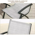 COZONY Aluminum Patio Chairs, Lightweight Frame 100 Adjustable Back Wide Seat Armrest for Garden Camping Poolside Beach Deck