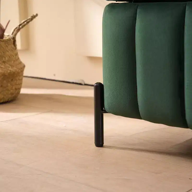 TUYOHW 49.2 Banquette de bout de lit de luxe en velours, banc de rangement ottoman d'appoint, pouf chic pour salon et chambre, capacité 125 kg