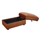 TUYOHW Pouf modulaire rectangulaire 33,8W avec rangement, Pouf repose-pieds avec rangement à couvercle relevable, Rembourrage en mousse haute densité, Décoration d'intérieur