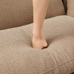 TUYOHW 19.7 Plush Footrest Ottoman,Soft Fabric Ottoman Module for Sectional Sofa,Wooden Frame Square Footstool for Living Room