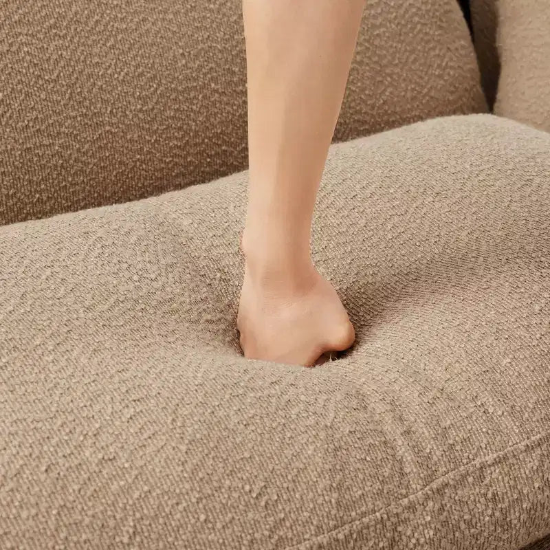 TUYOHW 19.7 Plush Footrest Ottoman,Soft Fabric Ottoman Module for Sectional Sofa,Wooden Frame Square Footstool for Living Room