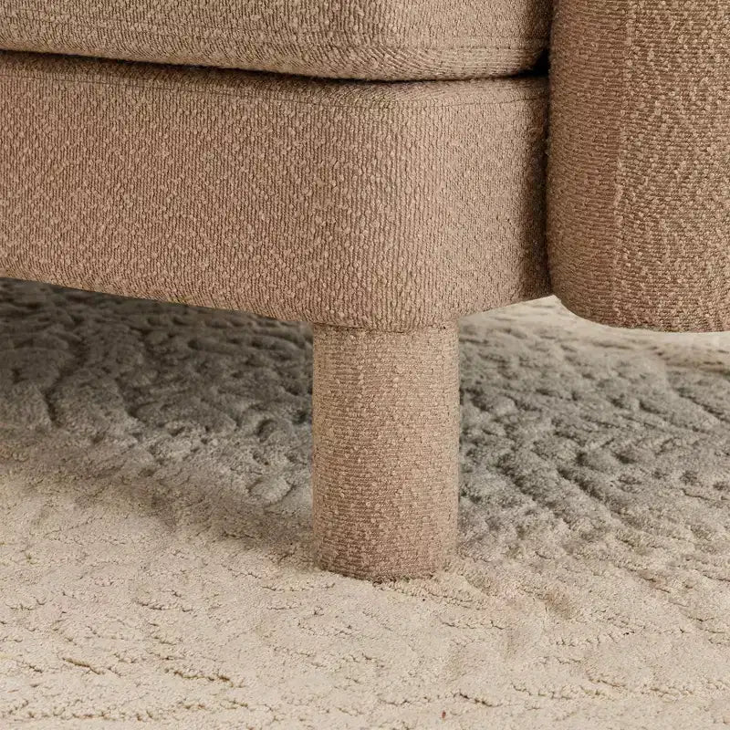 TUYOHW 19.7 Plush Footrest Ottoman,Soft Fabric Ottoman Module for Sectional Sofa,Wooden Frame Square Footstool for Living Room