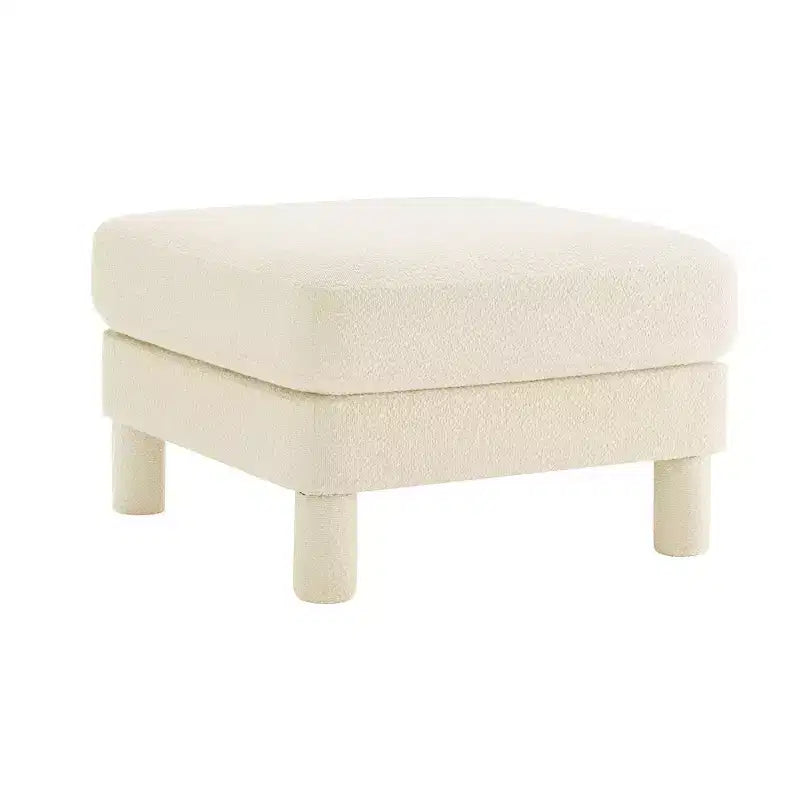 TUYOHW 19.7 Plush Footrest Ottoman,Soft Fabric Ottoman Module for Sectional Sofa,Wooden Frame Square Footstool for Living Room