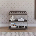 Child Craft Flat Top Infant Changing Table, Water-Resistant Pad and Safety Strap, Anti-Tip Kit Included to Prevent Tipping, Baby Safe Finish