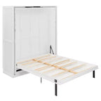 Lit escamotable grand lit Luxystar avec étagères de rangement rotatives pour salon et bureau à domicile