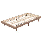 Bellemave Platform Bed with Thicken Slats Connected,Solid Wood Floating Platform Bed Frame without Headboard for Bedroom