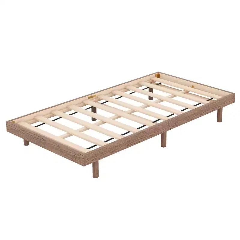 Bellemave Platform Bed with Thicken Slats Connected,Solid Wood Floating Platform Bed Frame without Headboard for Bedroom