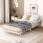 Bellemave Platform Bed with Thicken Slats Connected,Solid Wood Floating Platform Bed Frame without Headboard for Bedroom