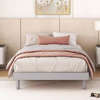 Bellemave Platform Bed with Thicken Slats Connected,Solid Wood Floating Platform Bed Frame without Headboard for Bedroom