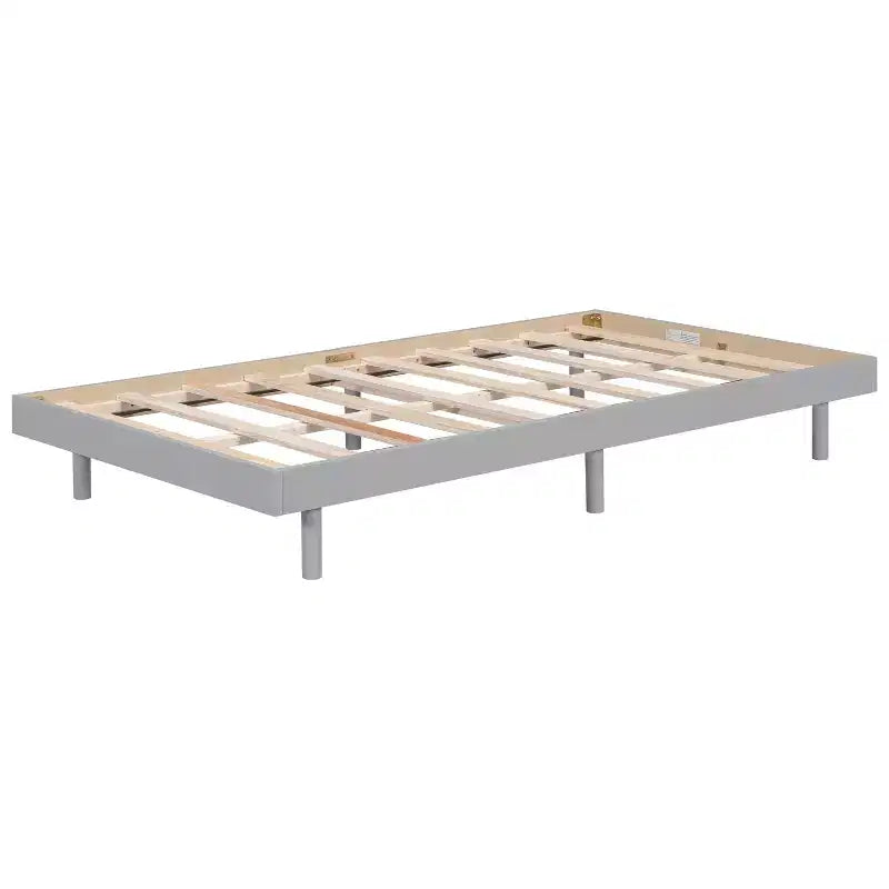 Bellemave Platform Bed with Thicken Slats Connected,Solid Wood Floating Platform Bed Frame without Headboard for Bedroom