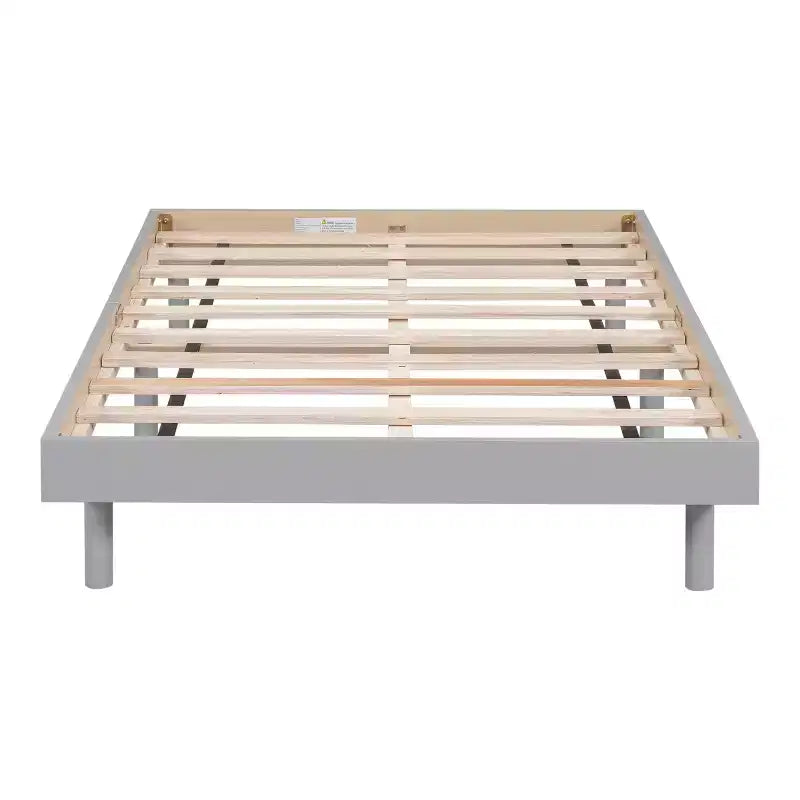 Bellemave Platform Bed with Thicken Slats Connected,Solid Wood Floating Platform Bed Frame without Headboard for Bedroom