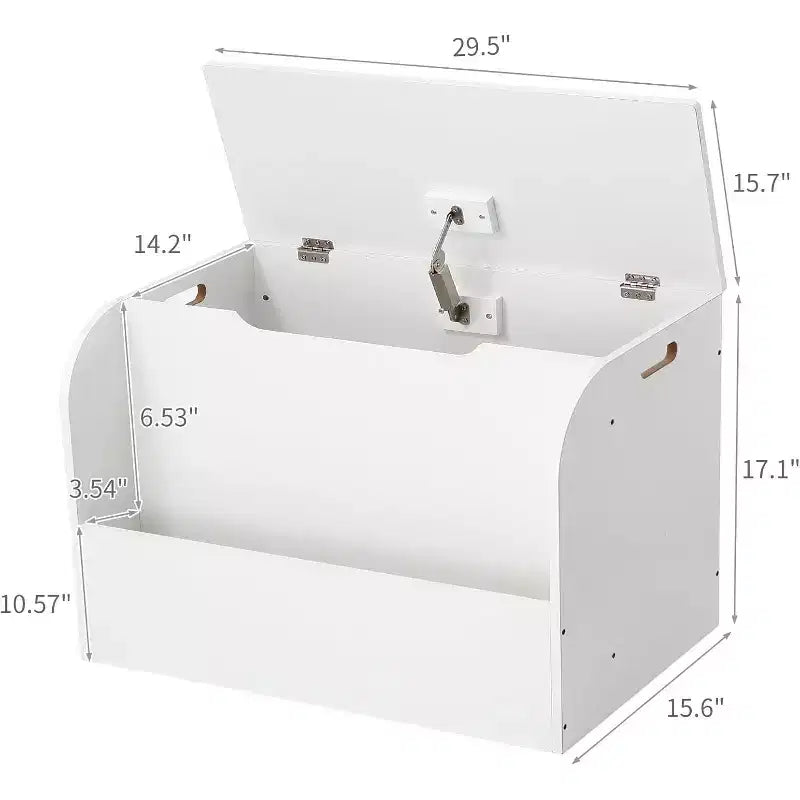 Banc de rangement pour enfants, coffre à jouets à 2 bacs et étagère combinés pour salle de jeux, chambre de bébé, chambre à coucher - Surface facile à nettoyer