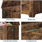 39.4 in Storage Chest, Wooden Storage Bench with Safety Hinges, Easy Assembly, Large Shoe Bench for Entryway, Living Room,Bedroom