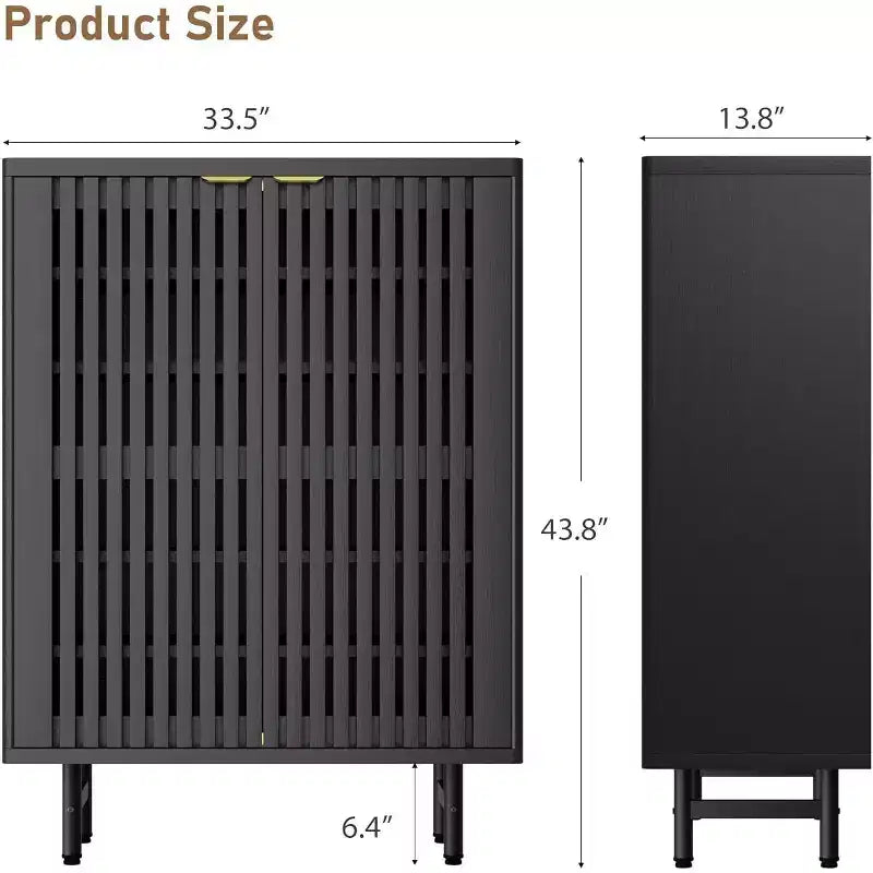 6 Tier Wooden Shoe Cabinet with Louvered Doors Freestanding Narrow Shoe Organizer Entryway Storage Rack Holds 24 Pairs Modern Home Hallway Furniture