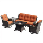 Salon de jardin UPTIOT avec brasero carré