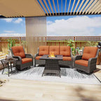 Salon de jardin UPTIOT avec brasero carré