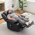 Rocker Recliner Chairs for Adults w/Vibration Massage and Heating,360 Swivel Rocker Glider Recliner,Extra Wide Manual Lazy Chair