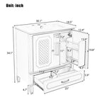 Ensemble de meuble-lavabo de salle de bain en bois de 60 pouces avec double vasque, grand meuble de salle de bain autoportant avec tiroir