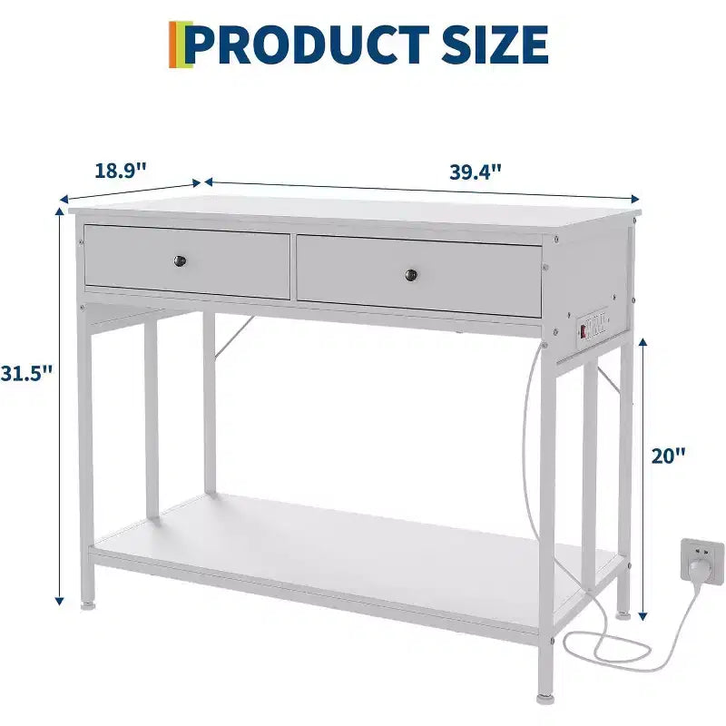Meuble de support pour aquarium de 150 à 190 litres avec prises, 2 supports d'aquarium et de terrarium avec tiroirs de rangement, pieds réglables en hauteur, capacité de 300 kg, blanc