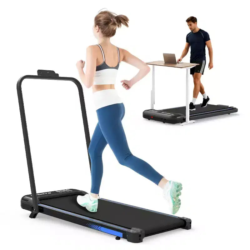 Okak 3-IN-1 Under Desk Treadmill with Remote Control & LED Display, Folding Treadmill with Incline, Walking Pad with Handle Bar