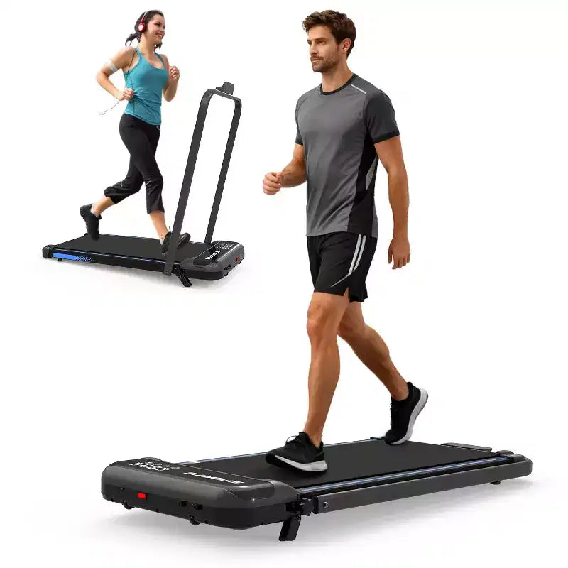 Okak 3-IN-1 Under Desk Treadmill with Remote Control & LED Display, Folding Treadmill with Incline, Walking Pad with Handle Bar