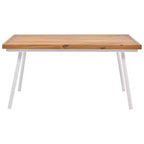 GDFStudio Shaun 4 Piece Boho Patio Conversation Set with Acacia Wood Coffee Table and Metal Seating